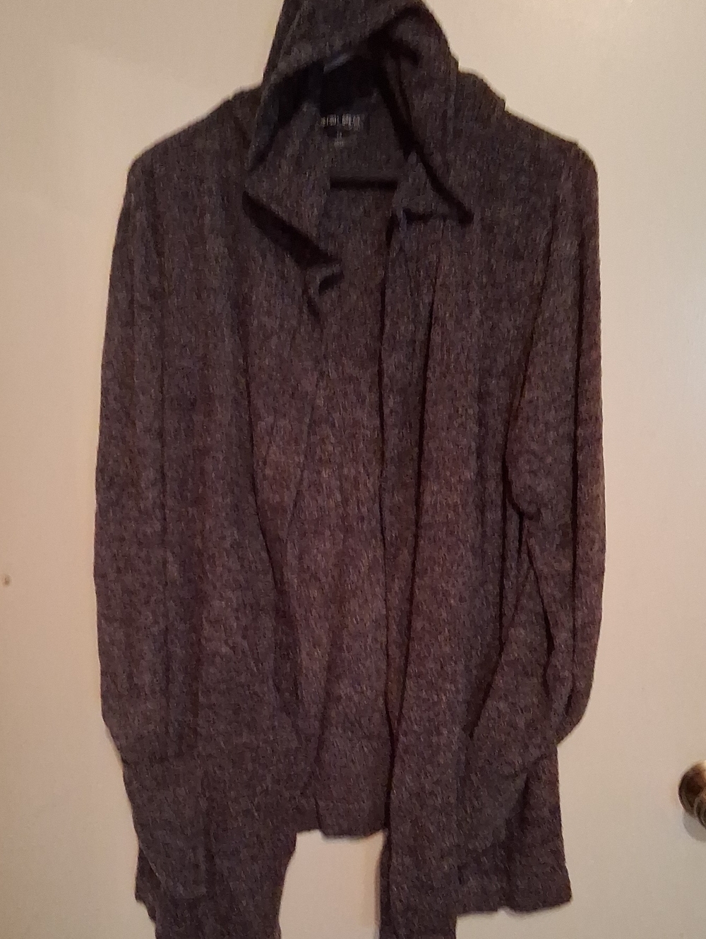 Barefoot Dreams Women's Hooded Cardigan - Charcoal Heather 2x